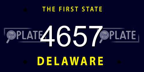 4657 Delaware License Plate