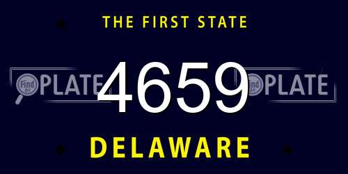4659 Delaware License Plate