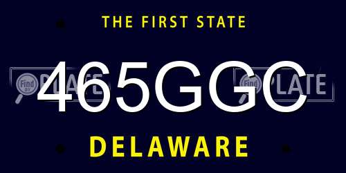 465GGC Delaware License Plate