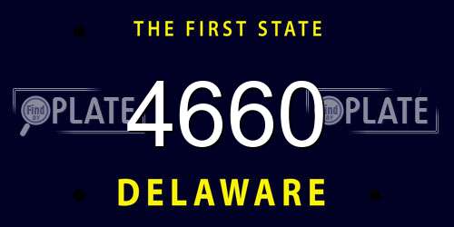 4660 Delaware License Plate
