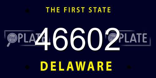 46602 Delaware License Plate