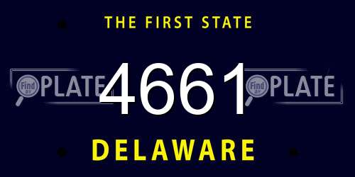 4661 Delaware License Plate