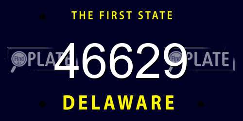 46629 Delaware License Plate