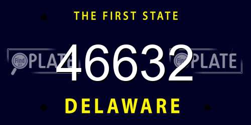 46632 Delaware License Plate