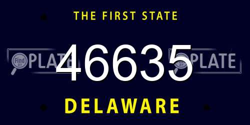 46635 Delaware License Plate