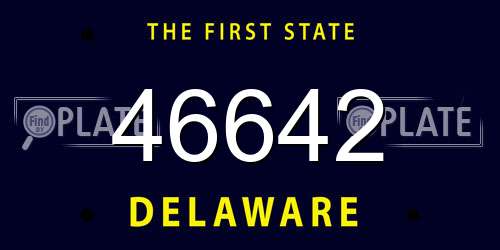 46642 Delaware License Plate