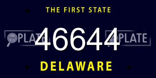 46644 Delaware License Plate