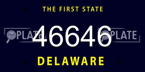 46646 Delaware License Plate
