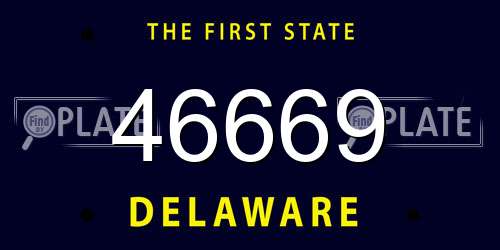 46669 Delaware License Plate