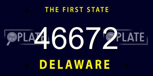 46672 Delaware License Plate