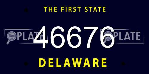 46676 Delaware License Plate
