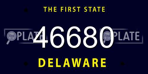 46680 Delaware License Plate