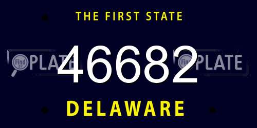 46682 Delaware License Plate