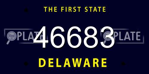 46683 Delaware License Plate