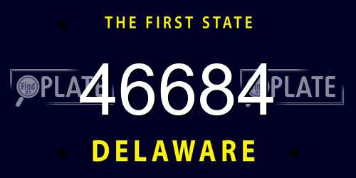 46684 Delaware License Plate