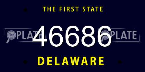 46686 Delaware License Plate