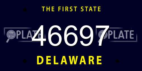 46697 Delaware License Plate