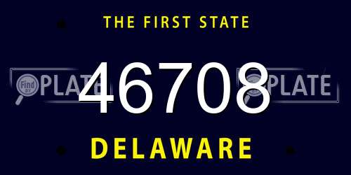 46708 Delaware License Plate