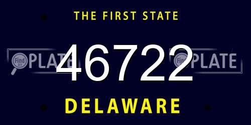 46722 Delaware License Plate