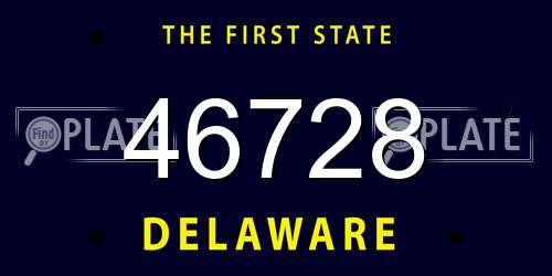46728 Delaware License Plate