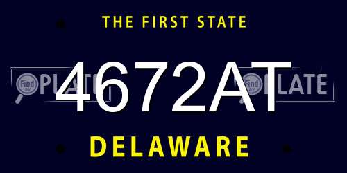 4672AT Delaware License Plate