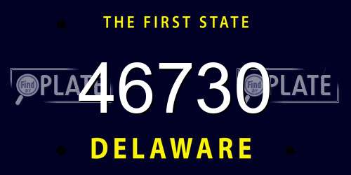 46730 Delaware License Plate