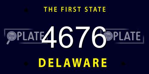 4676 Delaware License Plate