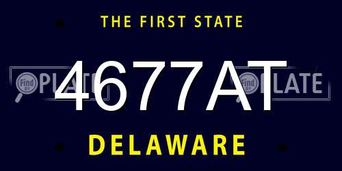 4677AT Delaware License Plate