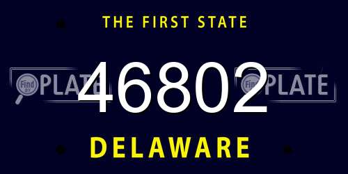 46802 Delaware License Plate