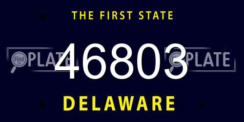 46803 Delaware License Plate