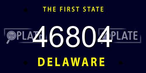 46804 Delaware License Plate