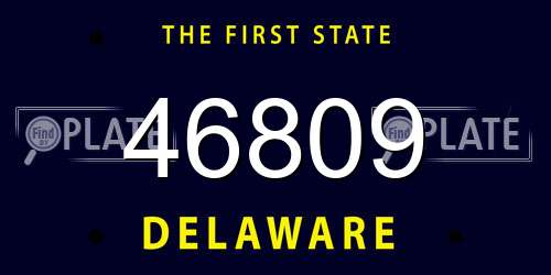 46809 Delaware License Plate