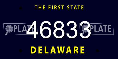 46833 Delaware License Plate