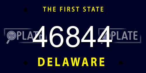 46844 Delaware License Plate