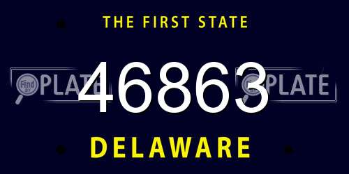 46863 Delaware License Plate