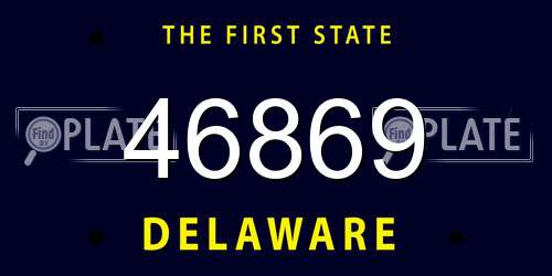 46869 Delaware License Plate