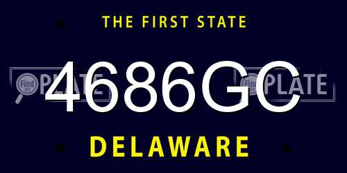 4686GC Delaware License Plate