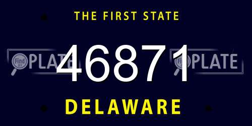 46871 Delaware License Plate