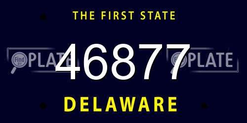 46877 Delaware License Plate