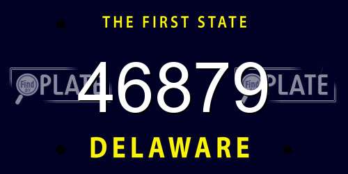 46879 Delaware License Plate