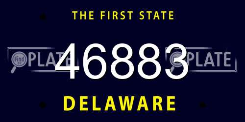 46883 Delaware License Plate