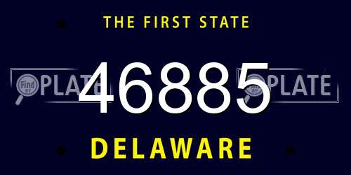 46885 Delaware License Plate