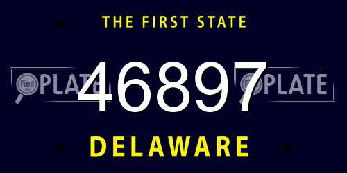 46897 Delaware License Plate