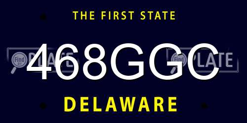 468GGC Delaware License Plate