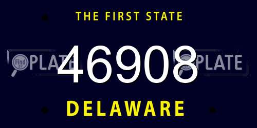 46908 Delaware License Plate