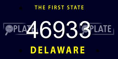 46933 Delaware License Plate