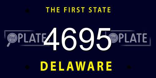 4695 Delaware License Plate