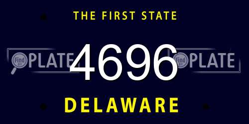 4696 Delaware License Plate
