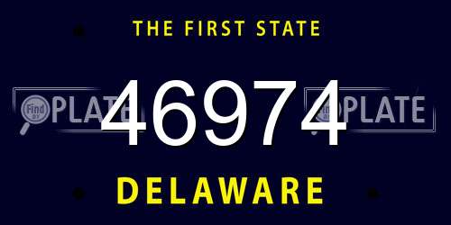 46974 Delaware License Plate