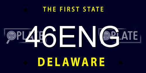 46ENG Delaware License Plate